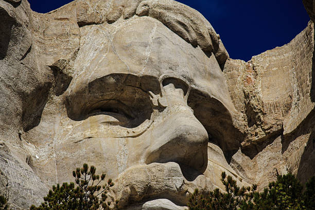 istock Close up of Theodore Roosevelt at Mount Rushmore 489221687