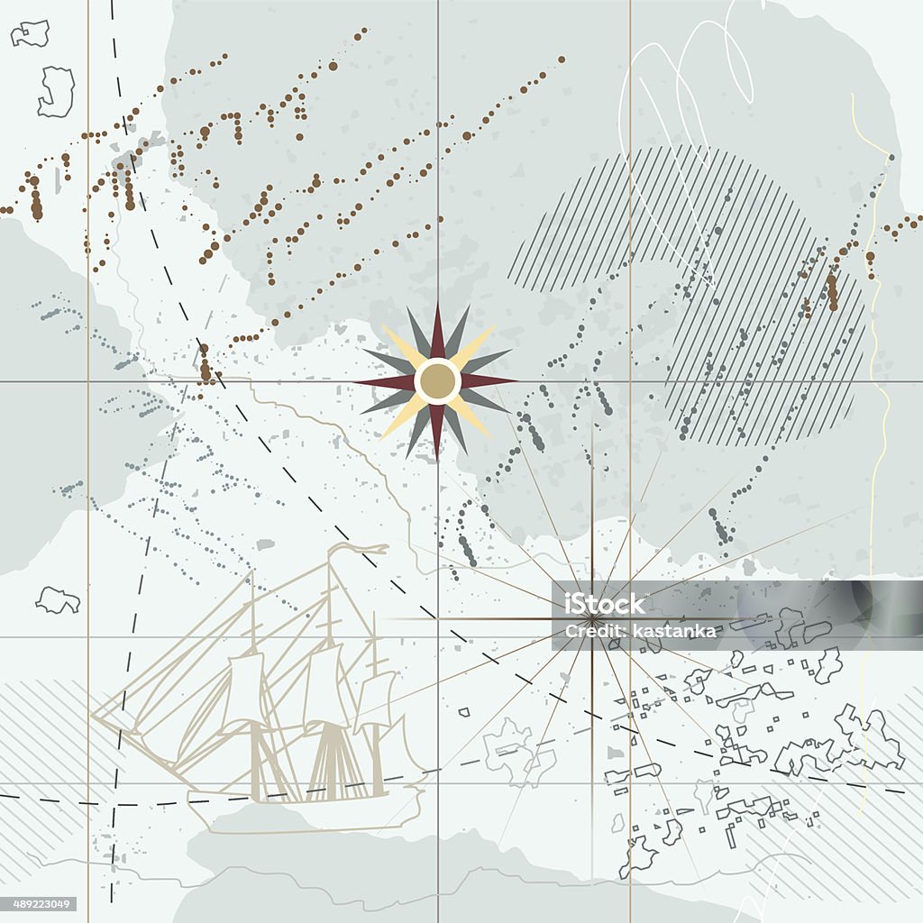 Sea Map Pattern Stock Illustration - Download Image Now - Backgrounds ...