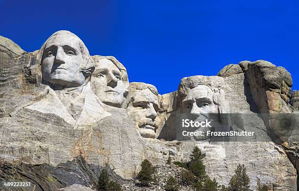 The Four Presidents At Mount Rushmore In South Dakota Stock Photo - Download Image Now