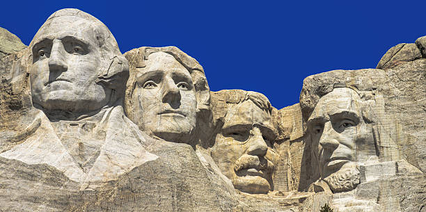 cztery prezesów na mount rushmore w stan dakota południowa - mt rushmore national monument south dakota president day zdjęcia i obrazy z banku zdjęć