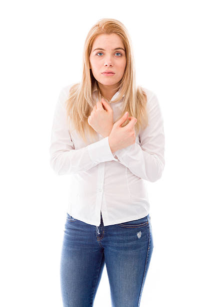 istock Young woman shivering 489226311