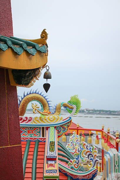 istock small bell with dragon roof background 489243588