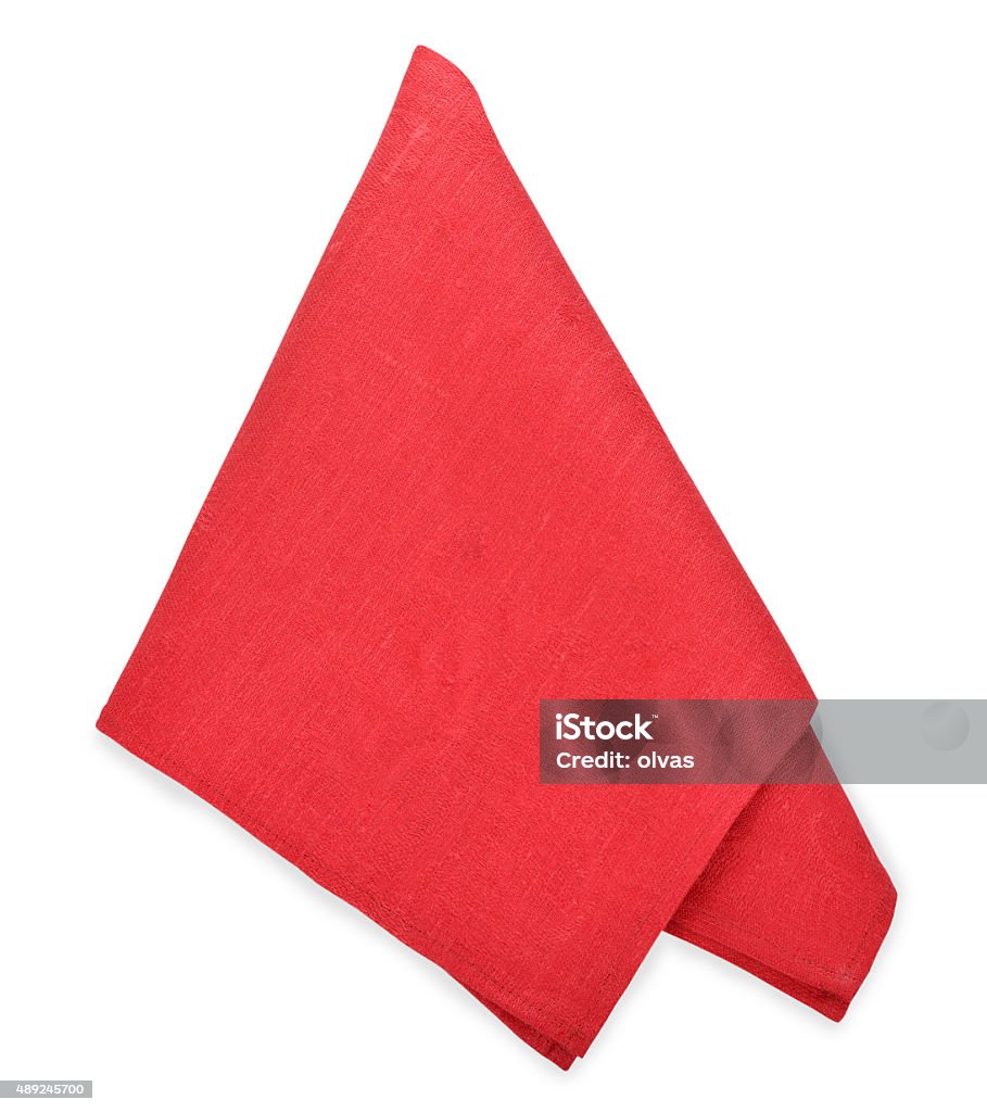 Red napkin Red napkin isolated on white background Napkin Stock Photo