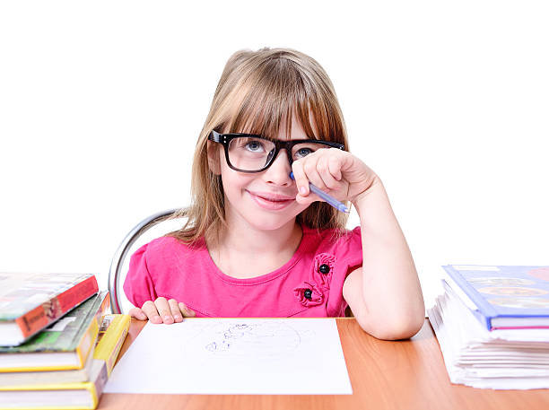 istock Girl with pen. 489247380