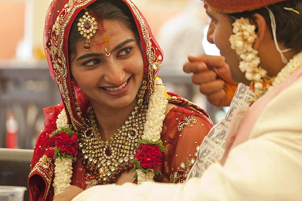 istock Happy Indian couple at their wedding. 489248638