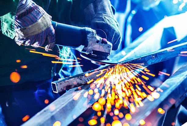 istock Grinding steel tube 489249982