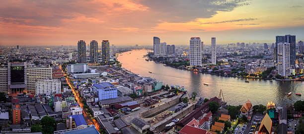 istock Bangkok Cityscape Sunset Panorama 489250352