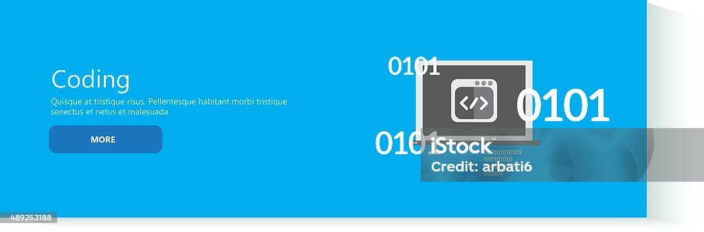 Code Base Baner Coding Banner Website Stock Illustration - Download Image Now - 2015 ...