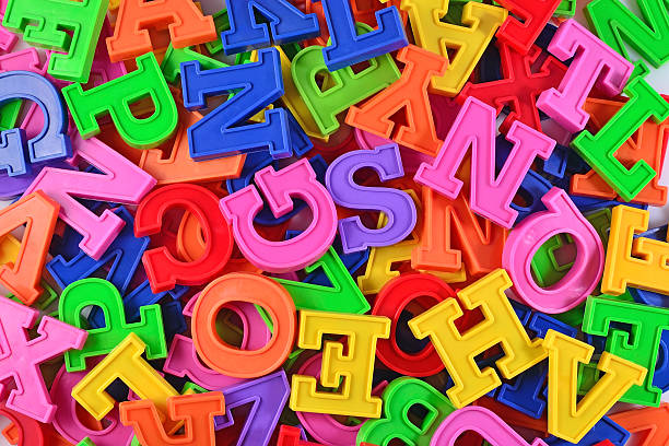 istock Colorful plastic alphabet letters as background 489254298