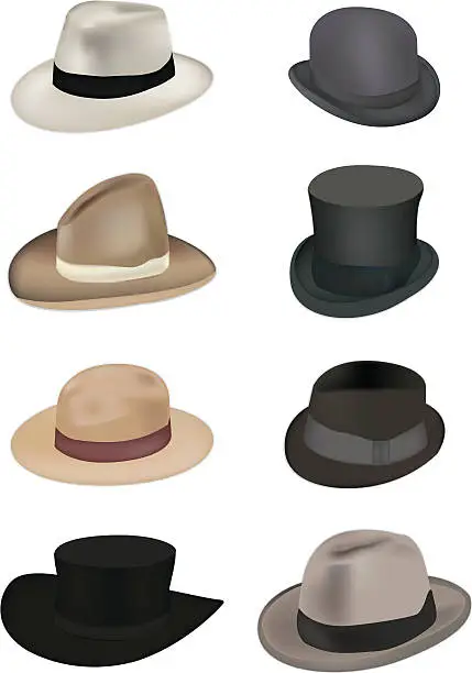 Vector illustration of Hats vector illustration