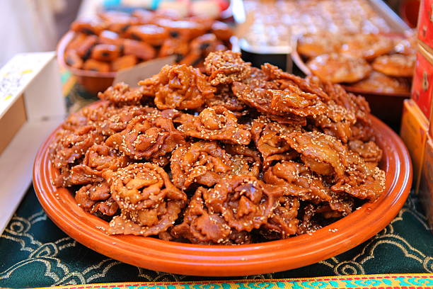 istock Arab pastries in medieval market 489267681