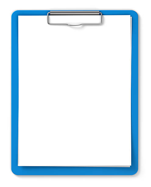 istock Blue clipboard with blank sheets of paper 489267933