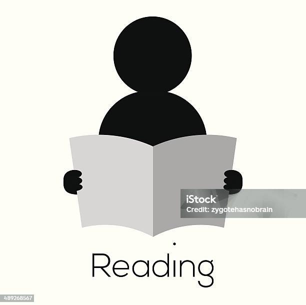 Чтение Значок — стоковая векторная графика и другие изображения на тему Библиотека - Библиотека, Векторная графика, Взрослый