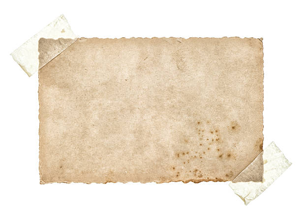 istock old grungy paper sheet with tape 489274417