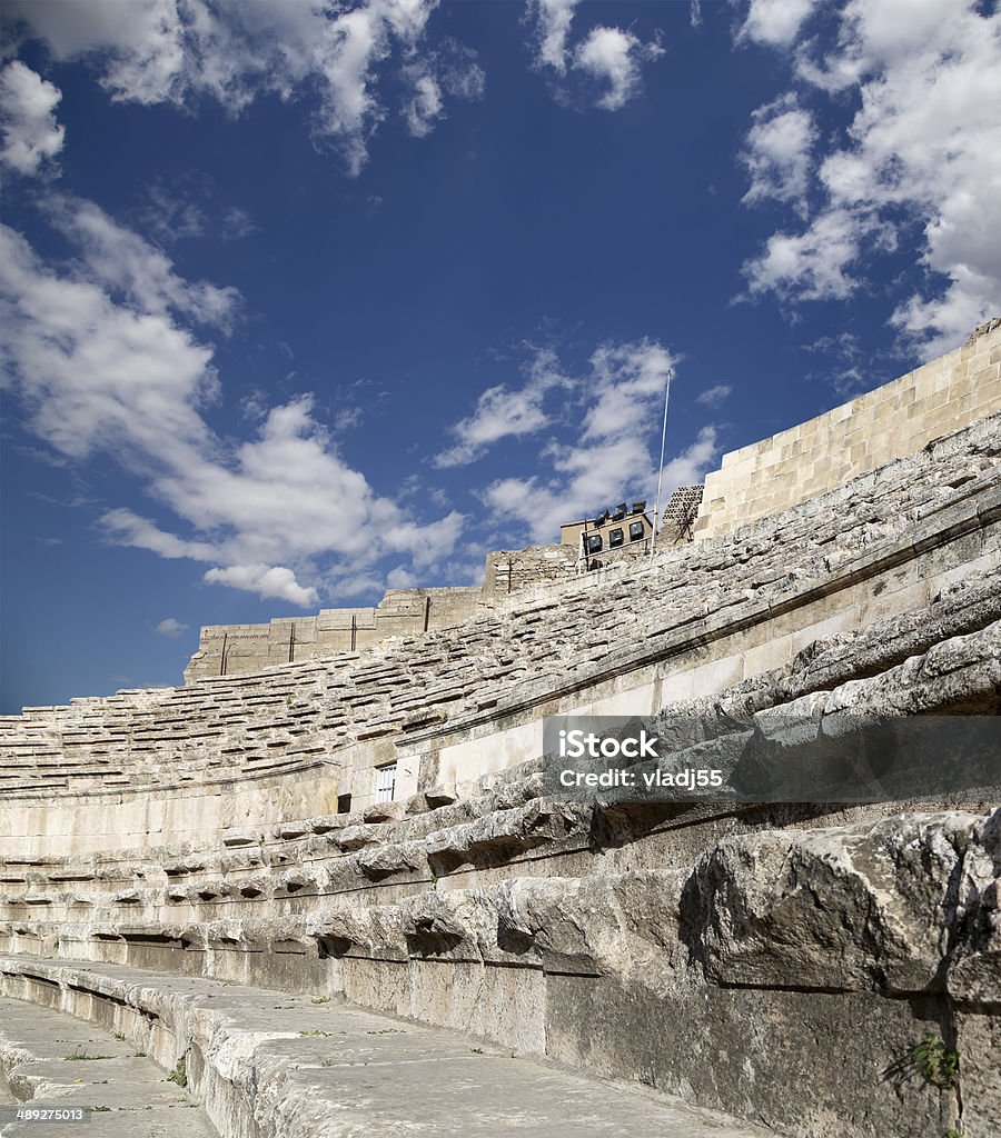 Roman Theatre w Amman, Jordania - Zbiór zdjęć royalty-free (Amfiteatr)