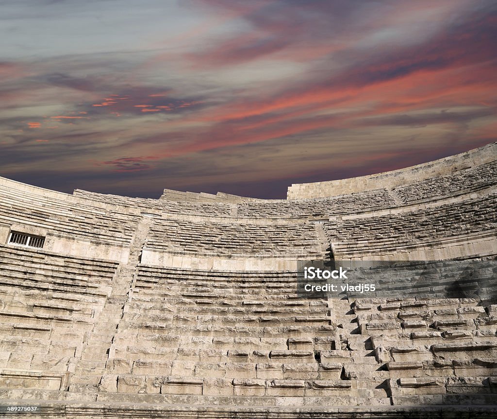 Teatro romano em Amã, Jordânia - Foto de stock de Adulação royalty-free