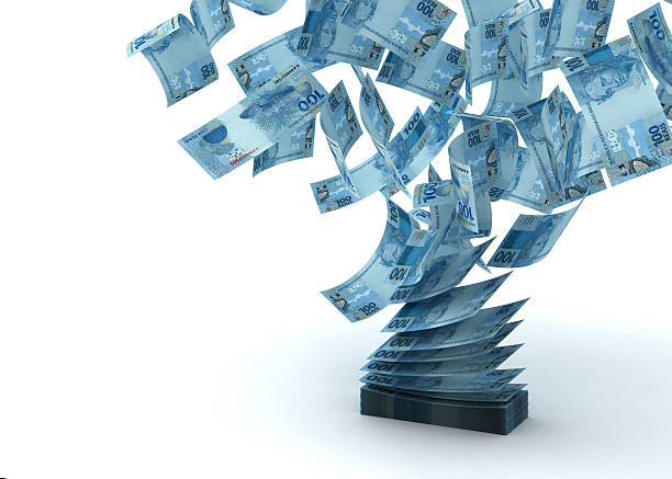 istock Flying Brazilian Real 489275267