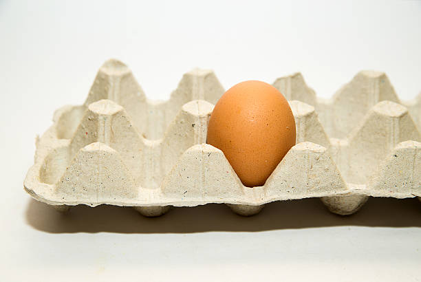 istock Chicken egg  in the package for sale 489303498