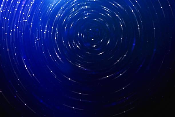 istock Blue Abstract science fiction futuristic background, blurred stars in space 489304448