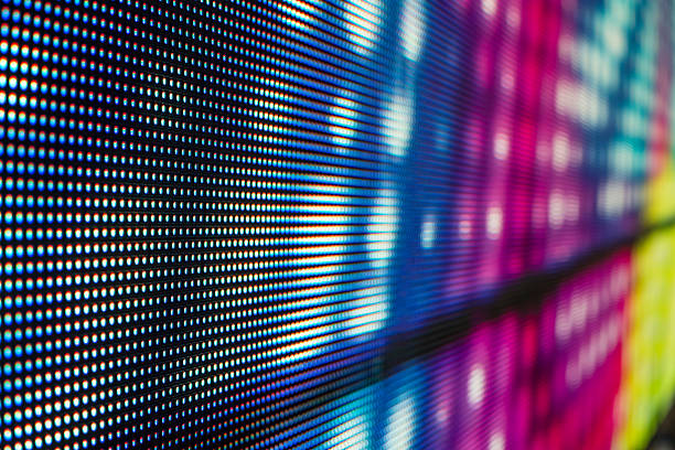 White dotted bright colored LED smd screen White dotted bright colored LED smd screen - close up background projection screen stock pictures, royalty-free photos & images