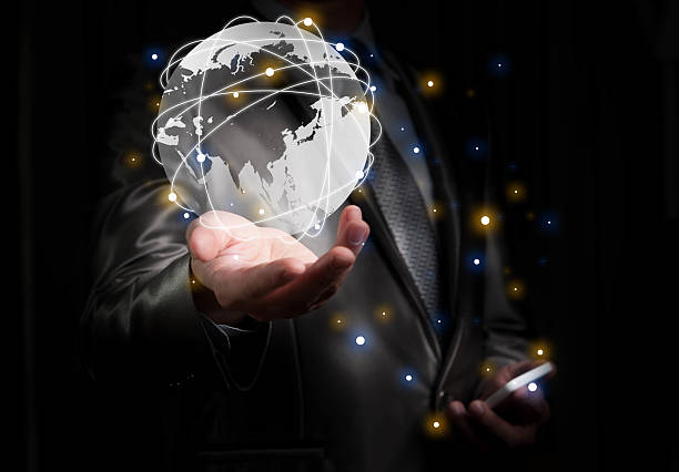 istock Businessman working with globalization concept, show Asia Contin 489305274