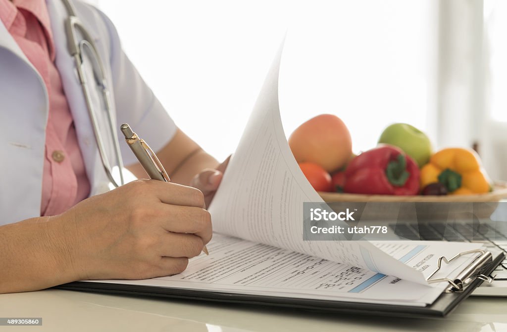 nutritionists Nutritionists are health care plan for the patient. Healthy Eating Stock Photo