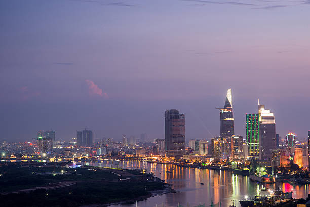 istock Great view of Saigon (Vietnam) with some colorful building 489306402