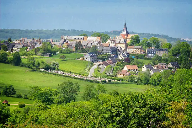 Photo of Landscape of Beaumont en Auge in Normandy, France