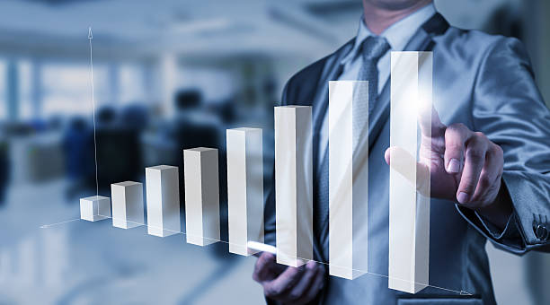 istock businessman working with digital chart, business improvement con 489308118
