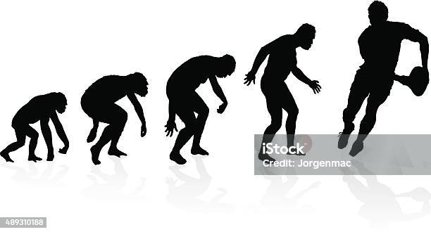 Evolution Of The Rugby Player Stock Illustration - Download Image Now - Rugby - Sport, In Silhouette, Evolution