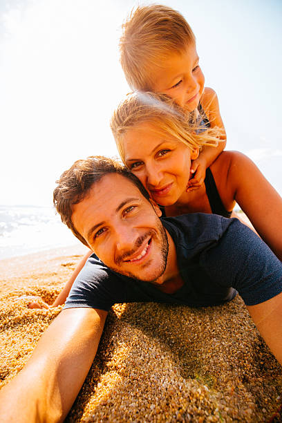 istock Family selfie from the beach 489310706