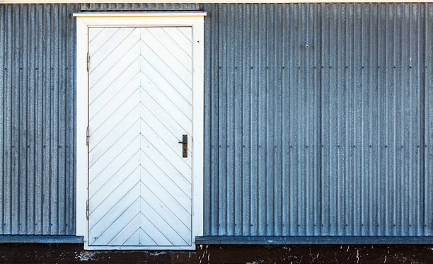 istock Weathered metal home walls vintage and rusted 489316520