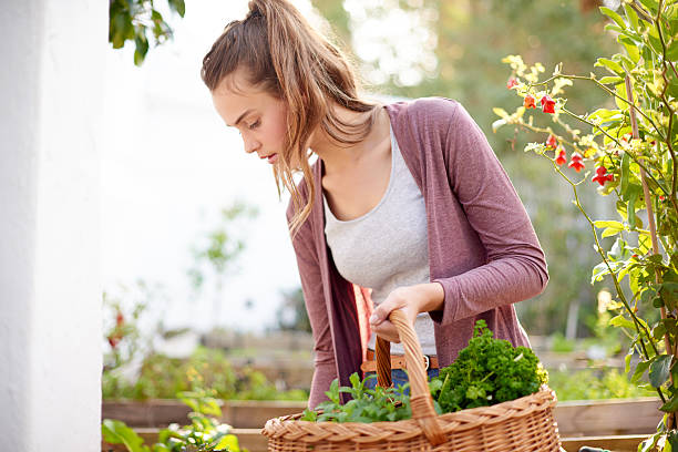 istock Only organic for this girl 489316950