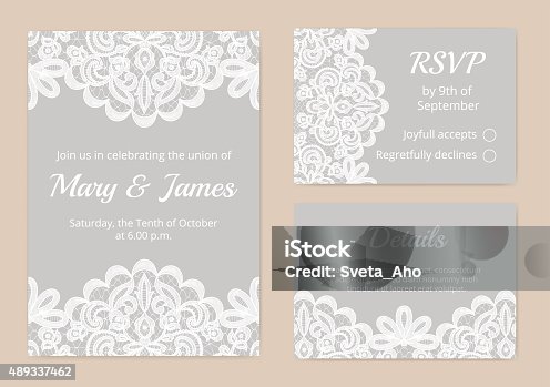 istock lace cards for wedding 489337462