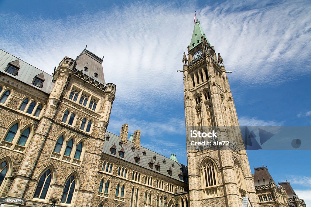 Canada - Ottawa - Parliament Hill Parliament Hill (French: Colline du Parlement), colloquially known as The Hill Parliament Building Stock Photo