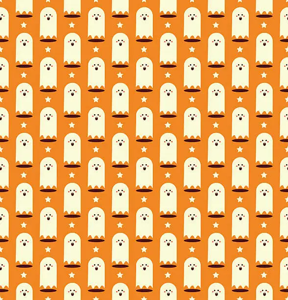 Vector illustration of Seamless Ghost Pattern