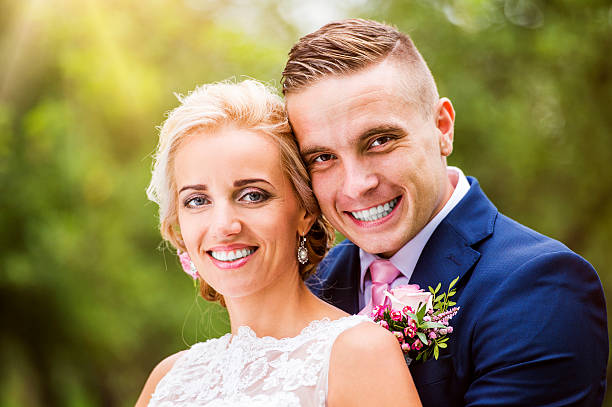 istock Beautiful wedding couple 489346602