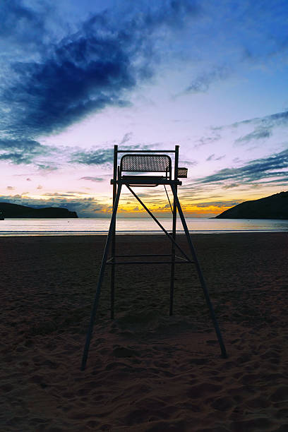 istock life guard chair on Plentzia beach 489347432