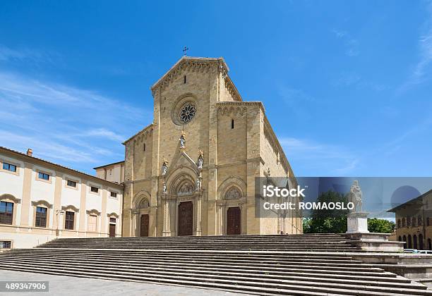 Arezzo Cathedral Facade Tuscany Italy Stock Photo - Download Image Now - Arezzo, Cathedral, 2015