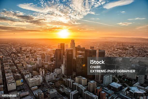 The Golden Hour Stock Photo - Download Image Now - City Of Los Angeles, Los Angeles County, Sunset