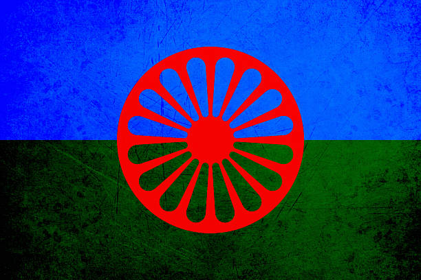 istock Grunge flag of Romani people 489350432