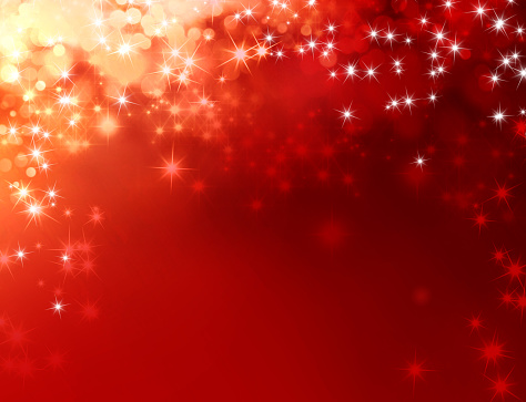 Shiny red background with starlight raining down
