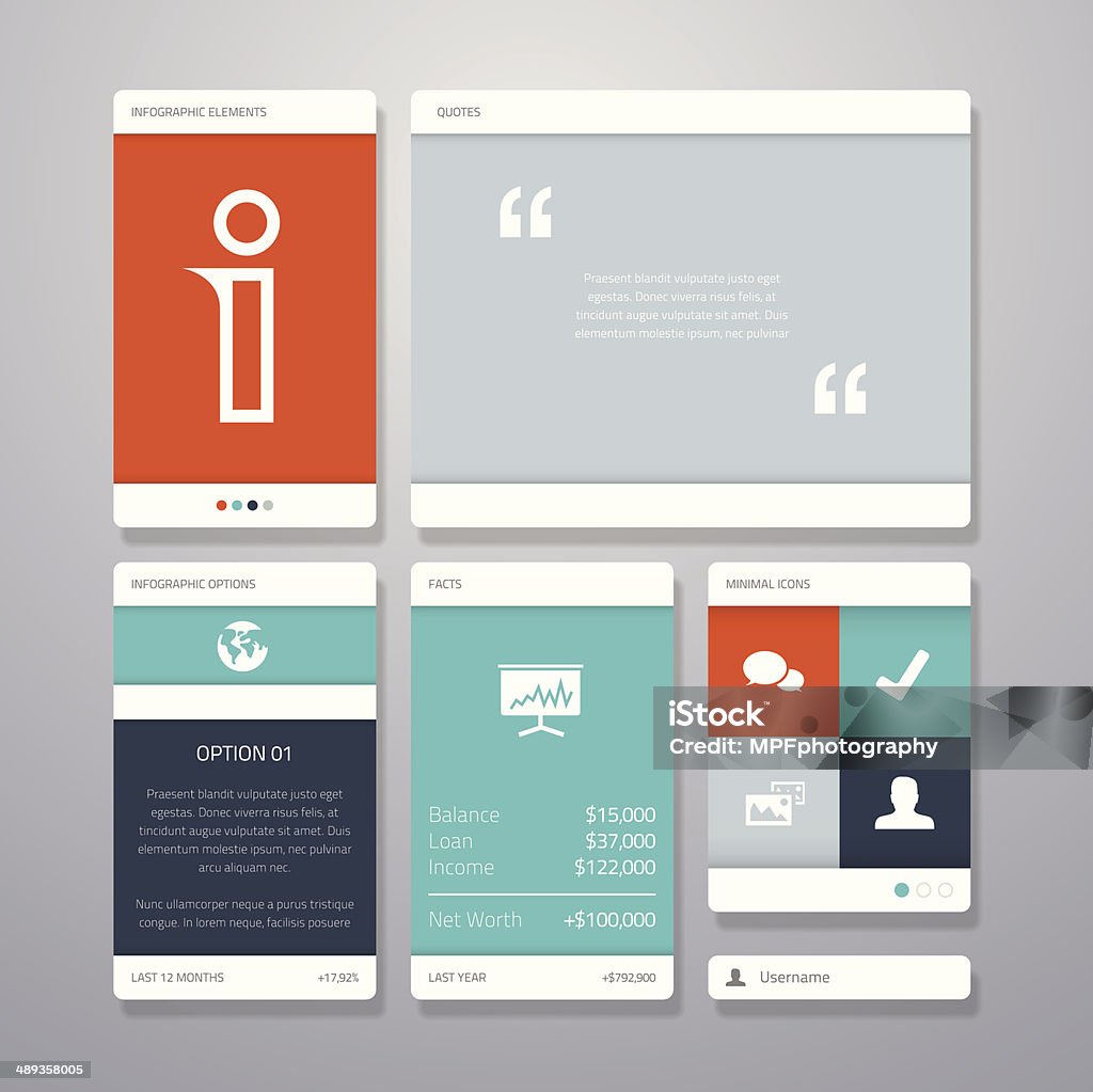 Operating Interface Template User Interface Vector Template Elements Stock Illustration - Download ...