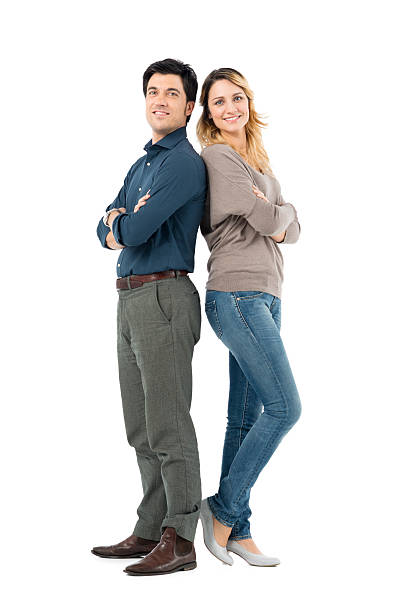 istock Happy Couple Back To Back 489358791