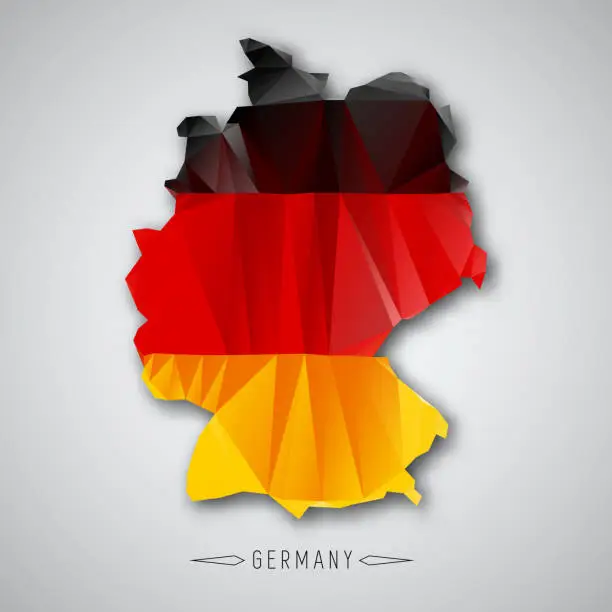 Vector illustration of Germany map in a Triangular Style. Vector Illustration