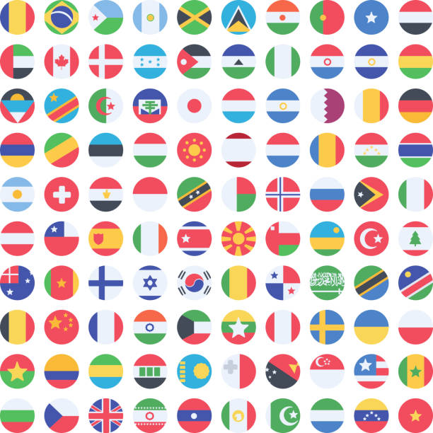 Vector Flags Flags vector of the world on white background usa england stock illustrations