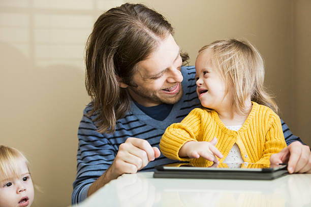 Father and daughter with down syndrome