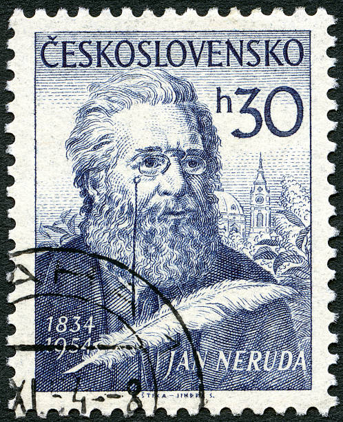 istock Postage stamp Czechoslovakia 1954 shows Jan Neruda 1834-1891 489361649