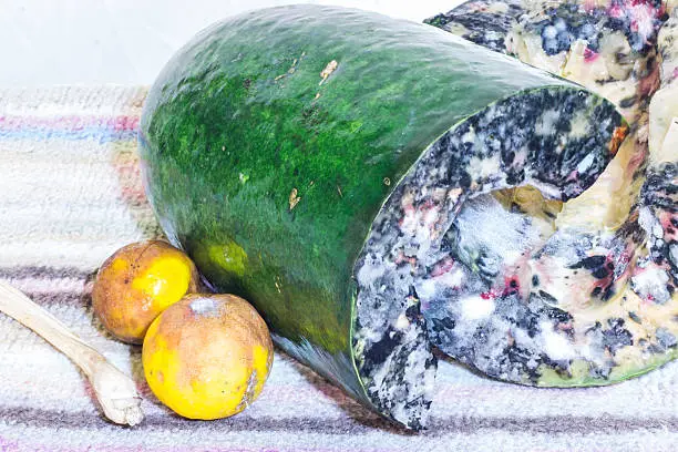 Photo of Still life rotten Winter Melon, lemon and lemon grass