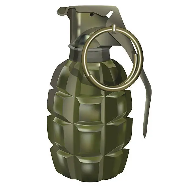 Vector illustration of Hand grenade